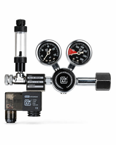 PRO-SE Series - Двустепенен CO2 редуцир-вентил за аквариум с вграден електромагнитен вентил