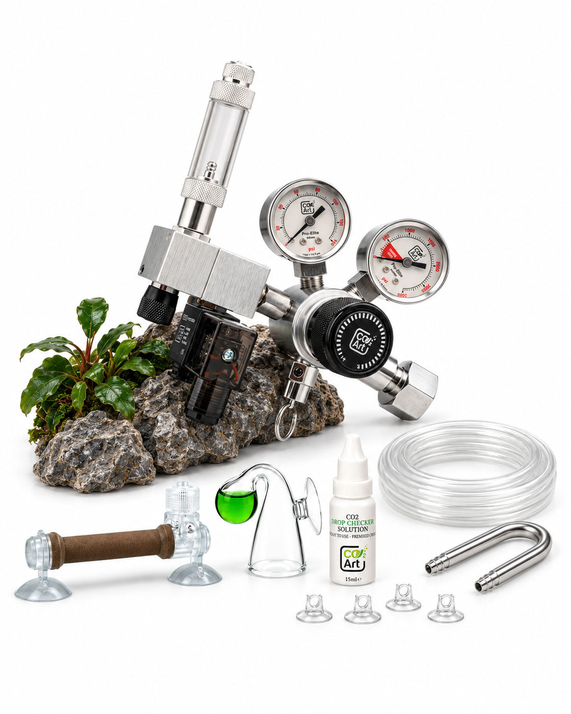 Нова комплектна CO2 система Pro-Elite Series V2 за аквариум с вътрешен дифузьор Flux_